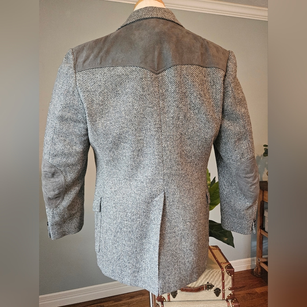 PENDLETON Vintage Western Blazer With Suede Patch Elbows & Shoulder! - Picture 3 of 15